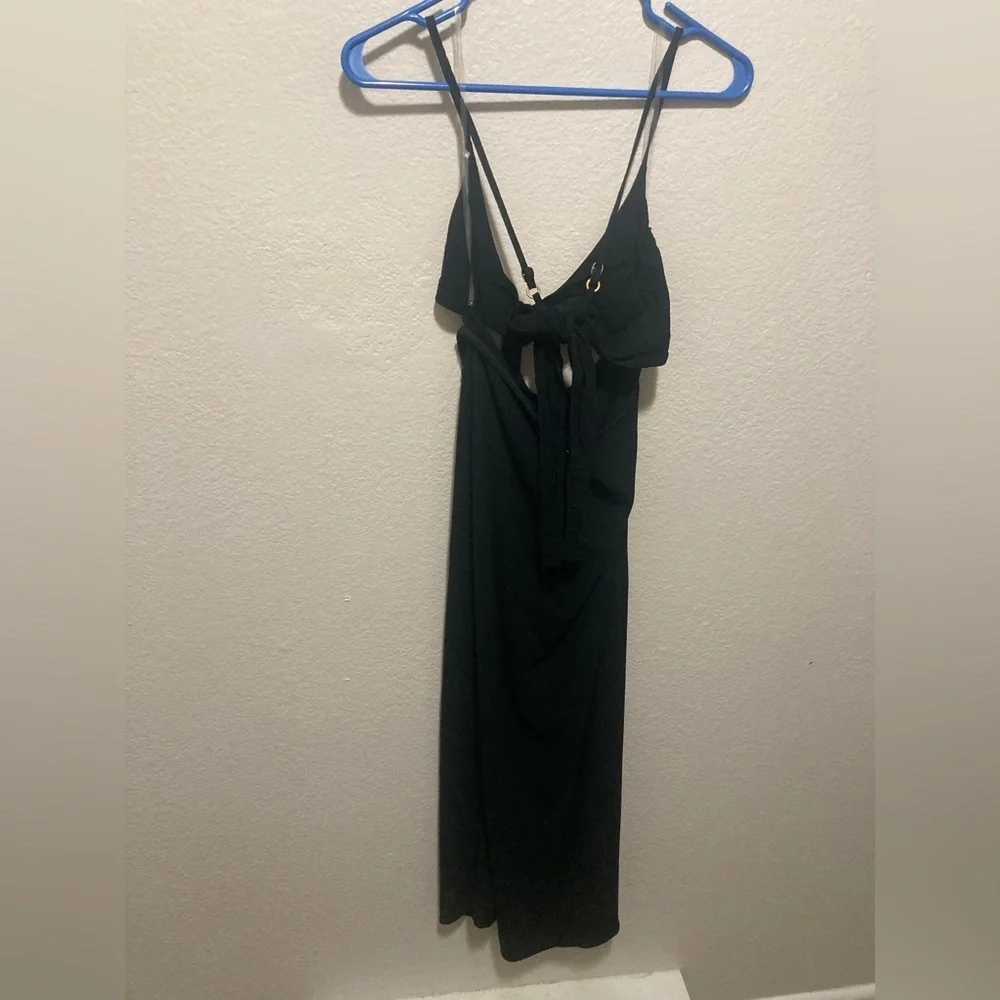PQ Swim Sienna Open Back Cutout Maxi Dress Size M/L Black - Picture 6 of 8